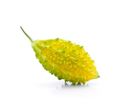 Bitter melon on white background Stock Photos