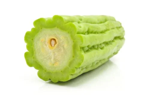 Bitter melons cross section Stock Photos