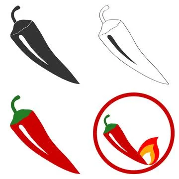 Bitter pepper Stock Illustration