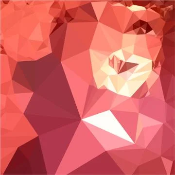 Bittersweet Red Abstract Low Polygon Background Stock Illustration