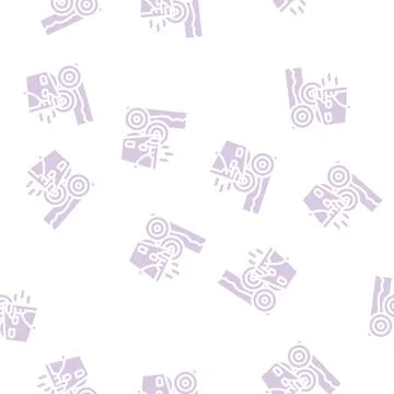 Bitumen building material glyph vector seamless pattern Stock Illustration
