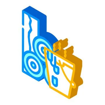 Bitumen building material isometric icon vector illustration Ilustración de archivo