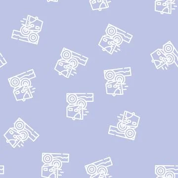 Bitumen building material line vector seamless pattern Stock Illustration