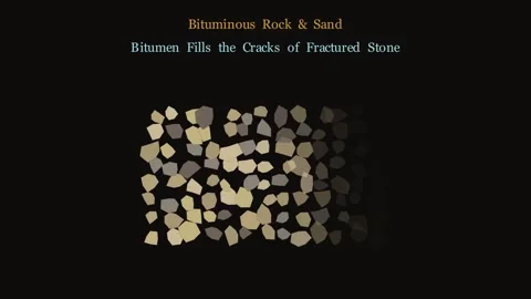 Bituminous Rock and Sand - When solid stone becomes a vessel for ancient tar Vídeos de archivo 340753017