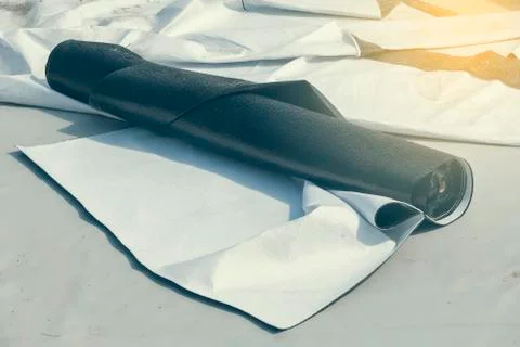 Bituminous waterproof membrane Stock Photos