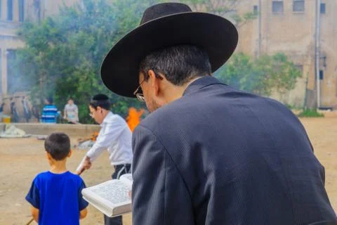 Biur Chametz in Haifa, Passover 2017 Stock Photos