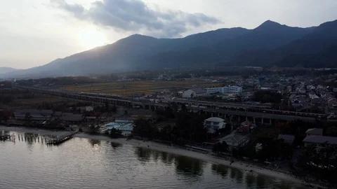 Biwako and Train3 스톡 동영상 102214227