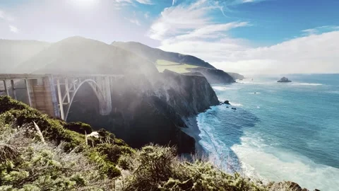 Bixby Bridge Stock Footage 263176822