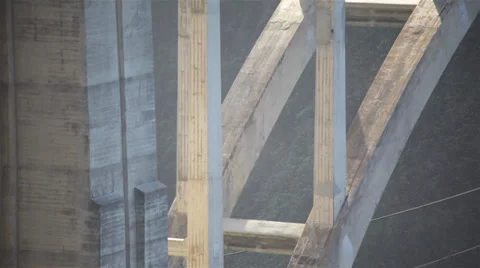 Bixby Bridge Structure In Fog Vídeo Stock 38115586