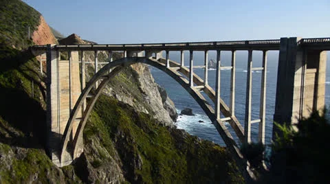 Bixby Creek Bridge Stock Footage 25726372