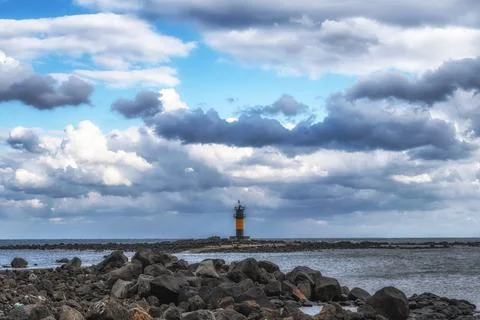Biyangdo Lighthouse in Udo Stock Photos