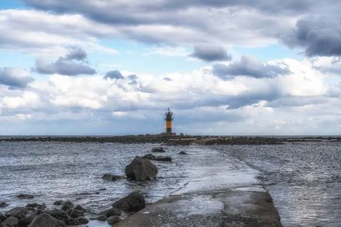 Biyangdo Lighthouse in Udo Stock Photos