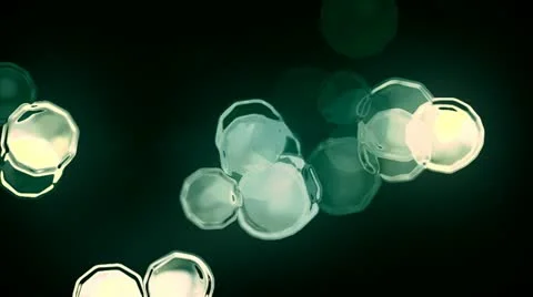 Bizarre And Unknown Atomic Circular Particles Video stock 11495764