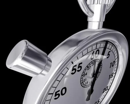 Bizarre angle of a stopwatch Stock Illustration