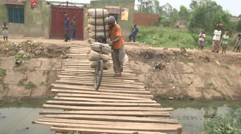 Bizarre Bike Loads 1 Stock Footage 49366591