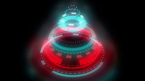 Bizarre Christmas tree with key black background colored mechanical wheels 库存影片 83352880