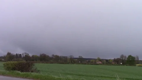 Bizarre clouds form following hail storm in Lincoln, UK Video stock 109393885