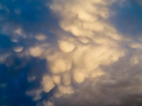 Bizarre clouds on the sky after rain Stock Photos