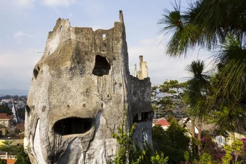 Bizarre construction of the Crazy house in Dalat, Vietnam Stock Photos