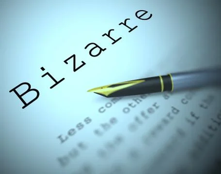 Bizarre definition concept icon showing the meaning of strange unconventional Stock Illustration