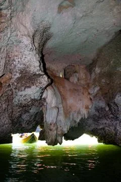 Bizarre forms of stone inside the cave. Stock Photos