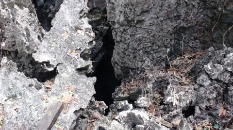 Bizarre karst formations and caves . Philippines. Stock Footage 62494067