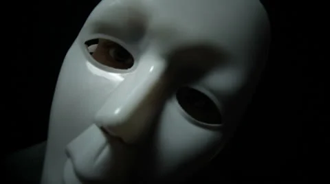 Bizarre masked man 库存影片 23545760