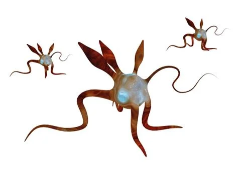 Bizarre pathogen with many continuations Stock Illustration