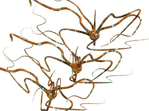 Bizarre pathogen with many continuations Stock Illustration