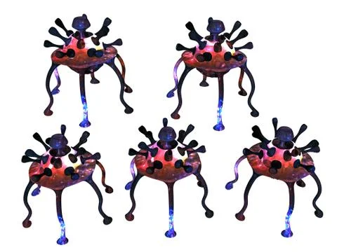 Bizarre pathogen with many continuations Stock Illustration