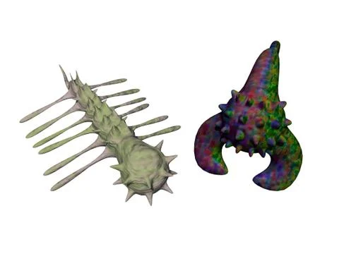 Bizarre pathogen with many continuations Stock Illustration