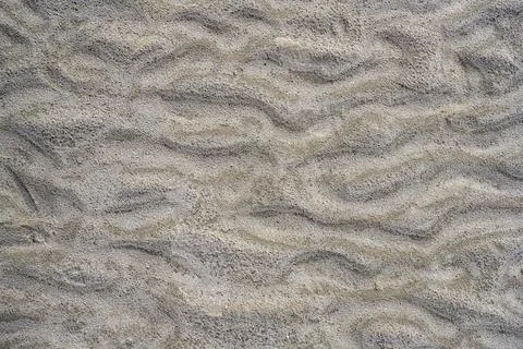 A bizarre pattern of waves on the sand Stock Photos