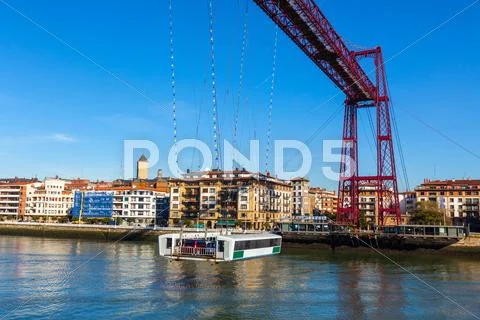 The Bizkaia suspension bridge in Portugalete, Spain Stock Photos