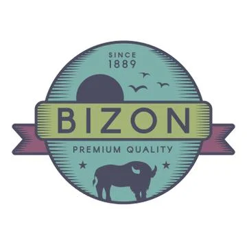 Bizon vector logo template 스톡 일러스트