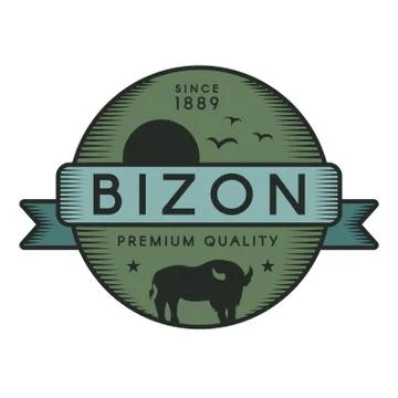 Bizon vector logo template Stock Illustration