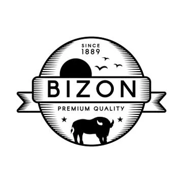 Bizon vector logo template 스톡 일러스트