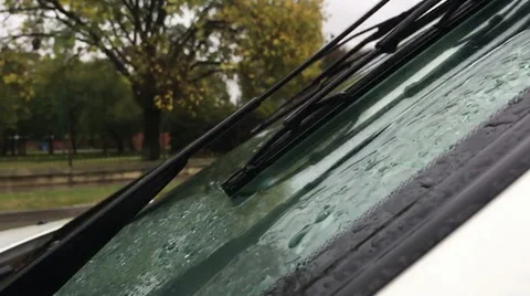 BJ 01 SlwMO RainWindshield HD Stock Footage 49613117