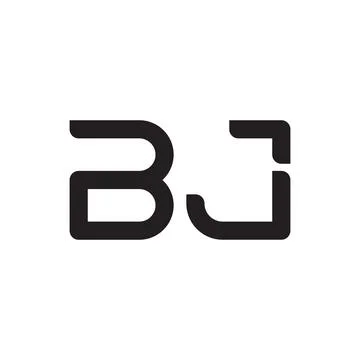 Bj initial letter vector logo icon 库存插图
