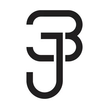 Bj initial letter vector logo Illustrazione stock