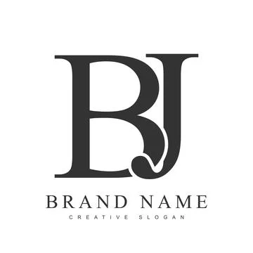 BJ trendy logotype template. Initial letter b and j classic font style. Cre.. Stock Illustration