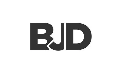 BJD logo design template with strong and modern bold text. Initial based ve.. Illustrazione stock