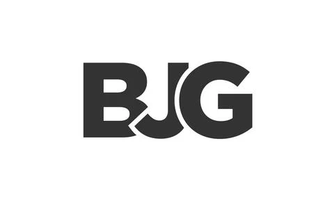 BJG logo design template with strong and modern bold text. Initial based ve.. Illustrazione stock