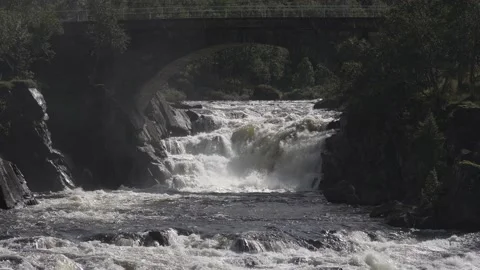 Bjoreio River Video stock 138696344