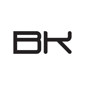 Bk initial letter vector logo icon 库存插图