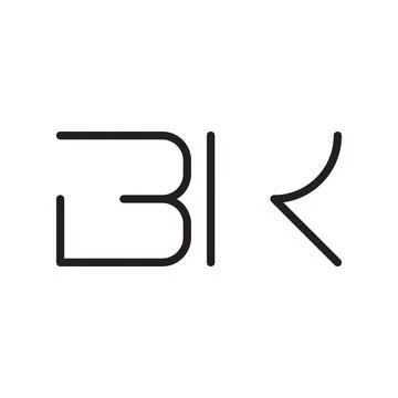 Bk initial letter vector logo icon Stock Illustration