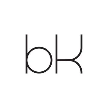 Bk initial letter vector logo icon Illustrazione stock