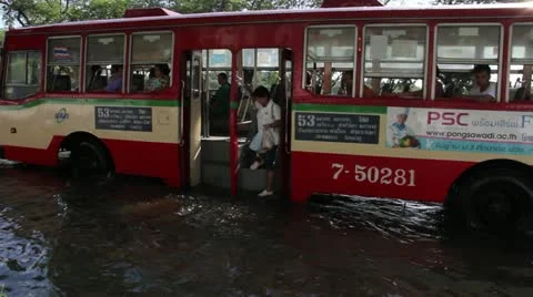 BKK Noi flood 0836 Stock Footage 20642670