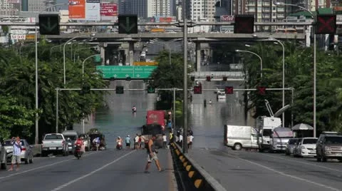 BKK Noi flood 0860 Stock Footage 20643779