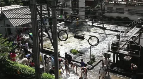BKK Noi flood 0891 Stock Footage 20647521