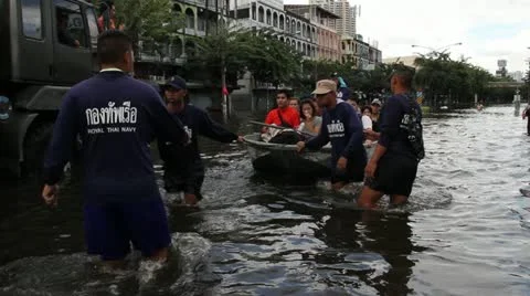 BKK Noi flood 0959 Stock Footage 20800122